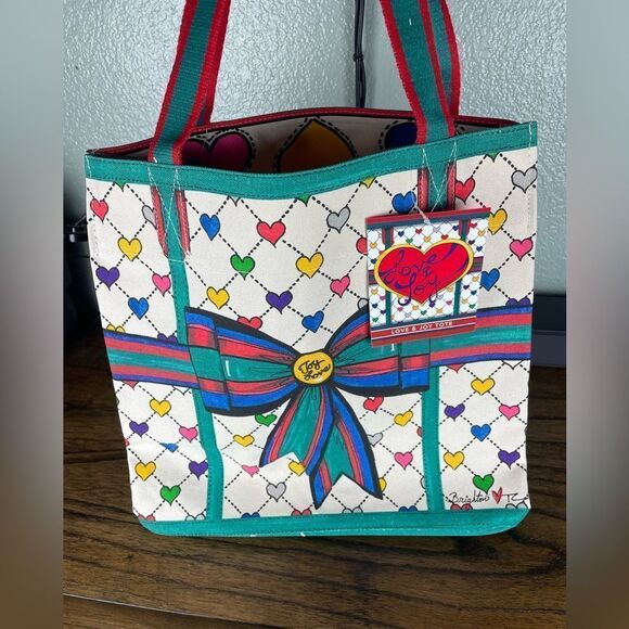 NWT Vintage Brighton Love & Joy Big Tote Bag - Picture 2 of 6